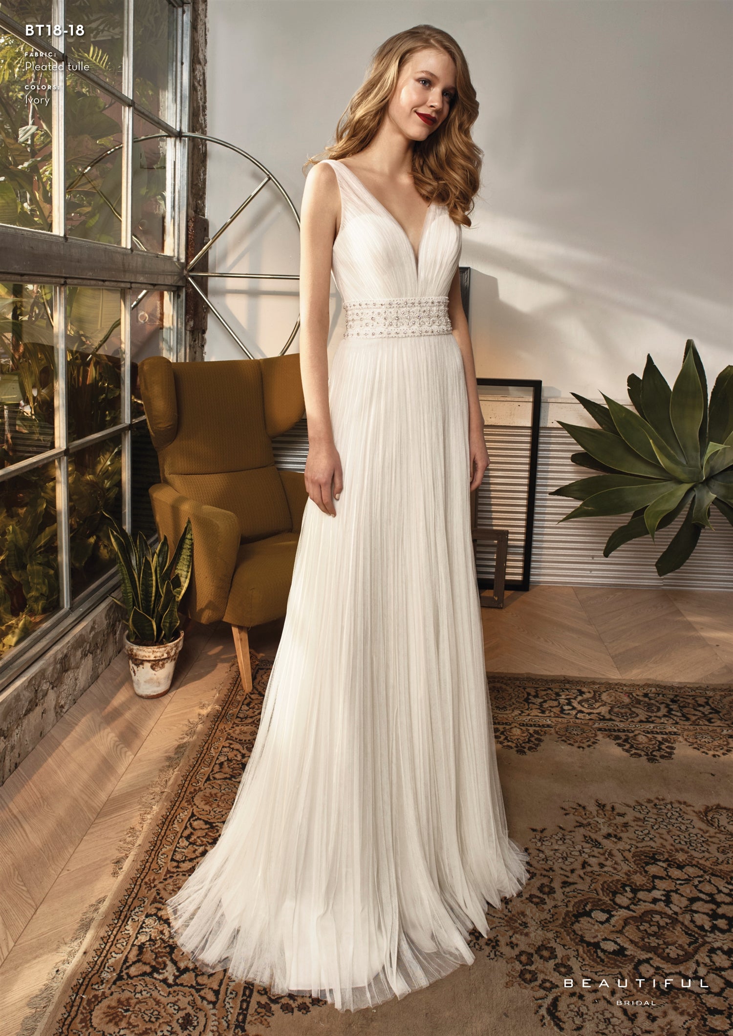 BT1818 A-Line Tulle Gown